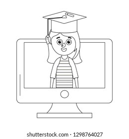 young girl graduation