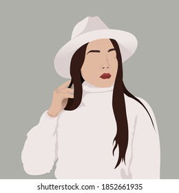 Young girl in a hat
