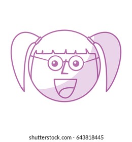 young girl head avatar character