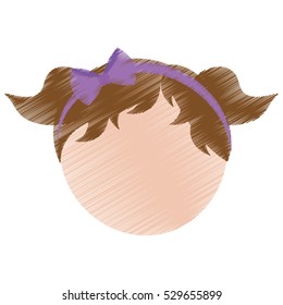 young girl icon image vector illustration design 