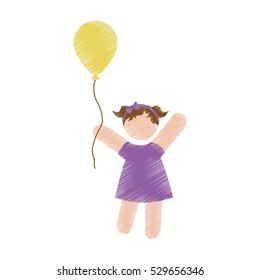 young girl icon image vector illustration design 