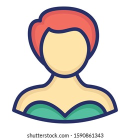
Young Girl Isolated Vector icon which can easily modify or edit
