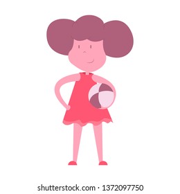 young girl is padel tennis player takes the ball