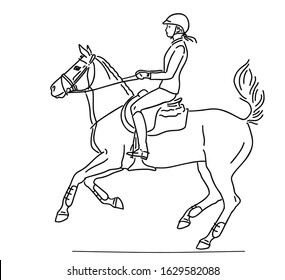 Young girl participates in competitions on a riding pony