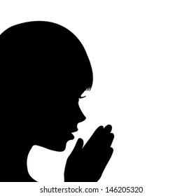 Young girl praying