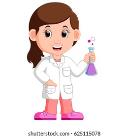 Young girl scientist