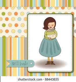  young girl  with she special gift