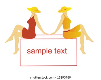 Young girl and space for text.