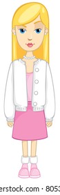 Young girl standing