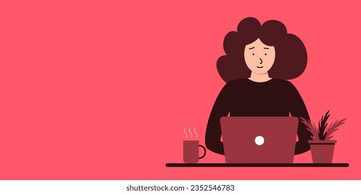 A young girl is studying while sitting at a table and using a laptop.