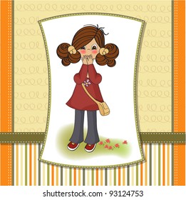 young girl surprised