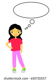young girl talking about something