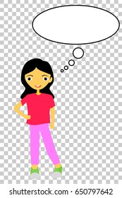 Young Girl, Talking about something