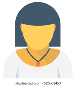 Young Girl Vector Icon
