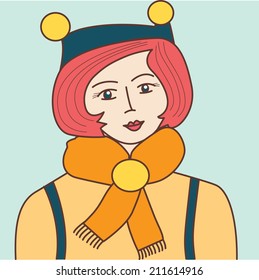 niña joven (ilustración vectorial)