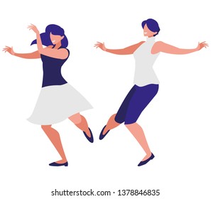 young girls dancing 