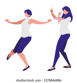 young girls dancing 