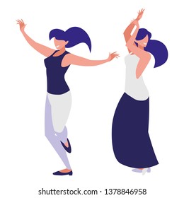 young girls dancing 