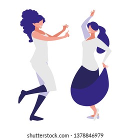 young girls dancing 