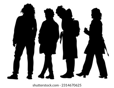 Young girls in dress dance on white background