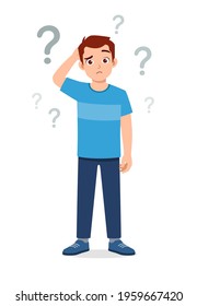 young good looking man doing confused pose