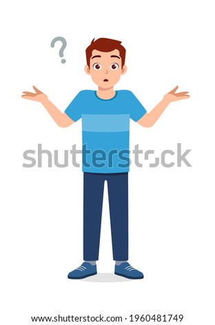 young good looking man doing confused pose