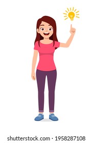 young good looking woman doing think pose