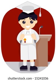 Graduado joven - Vector
