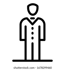 Young groom icon. Outline young groom vector icon for web design isolated on white background