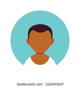 young guy avatar , person flat design icon vector illustration