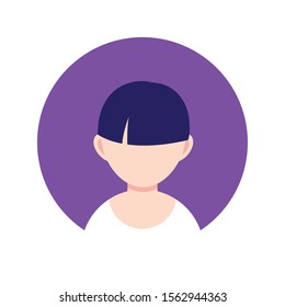 young guy avatar , person flat design icon vector illustration