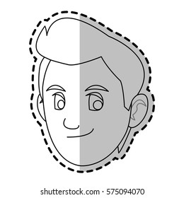 young guy cartoon icon