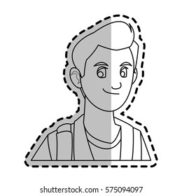 young guy cartoon icon