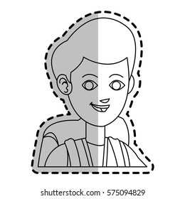 young guy cartoon icon