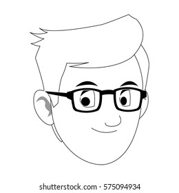 young guy cartoon icon