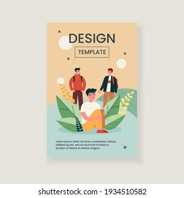 Young Guy Crying When Two Teenagers Laughing. Abuse, Loneliness, Problem Flat Vector Illustration. Communication And Social Relationship Concept For Banner, Website Design Or Landing Web Page