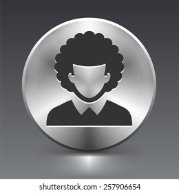 Young Guy on Silver Round Buttons