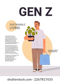 joven de moda generación de ropa Z concepto de estilo de vida nueva tendencia demográfica moderna con género juvenil progresivo