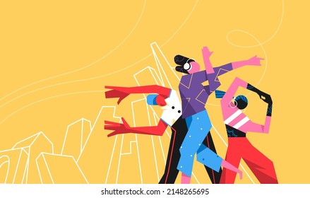 Young guys dancing, modern dance street performers - Shutterstock ID 2148265695