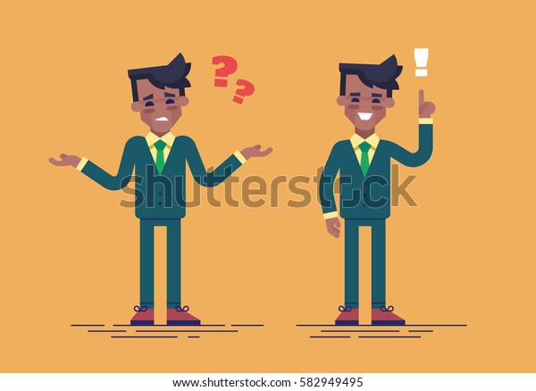 Young Handsome African American Businessman Has Stock Vector (Royalty ...