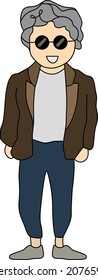Young handsome boy smiling character in vector EPS 10