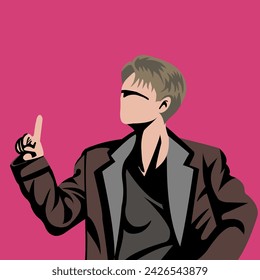 Young handsome business man, isolated