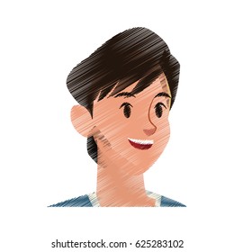 young handsome man face icon image 