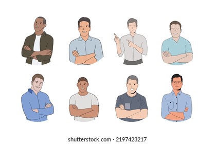 Young handsome man illustration design