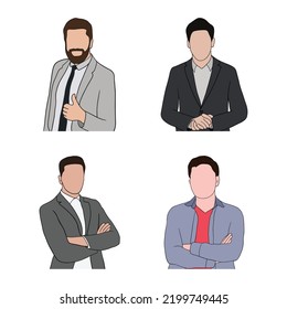 Young handsome man illustration design