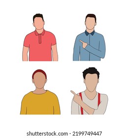 Young handsome man illustration design