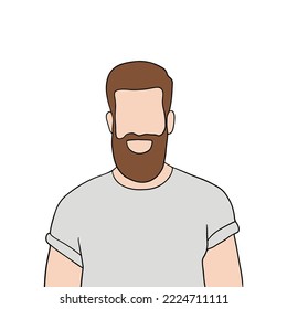 Young handsome man illustration design