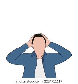 Young handsome man illustration design