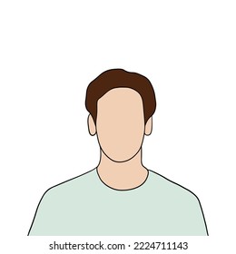 Young handsome man illustration design