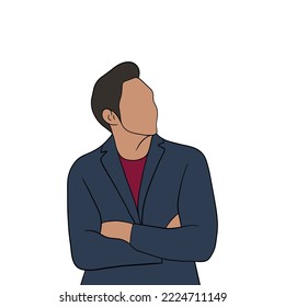 Young handsome man illustration design